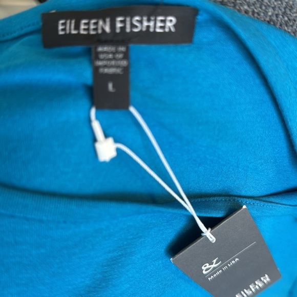 New with tags Eileen Fisher blue tunic size L - Picture 9 of 11